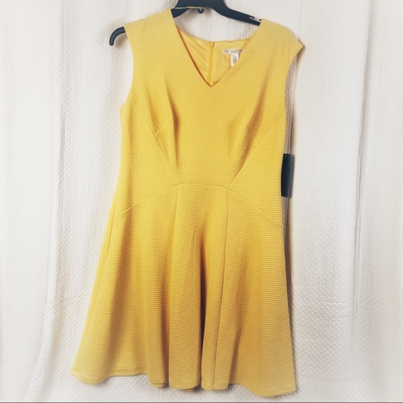 London Times Woman  textured fit & flare dress. - Picture 3 of 3